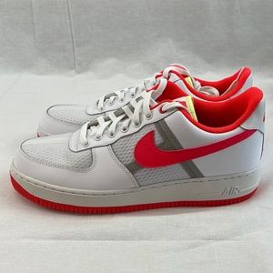 Nike Air Force 1 '07 LV8 1 Transparent White Crimson CI0060 102 Men Size 11